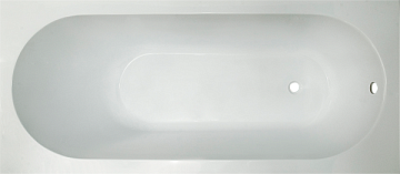 Ванна из искусственного камня Marmo Bagno Лючия 180x80 см, пристенная, белая, на ножках
