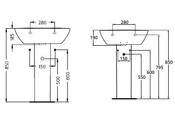 Пьедестал для раковины Ideal Standard Oceane W306201