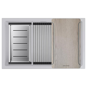 Мойка кухонная Paulmark Lumi-Multi Sink 74 Uni LU-MULTI 74-WH белый матовый 