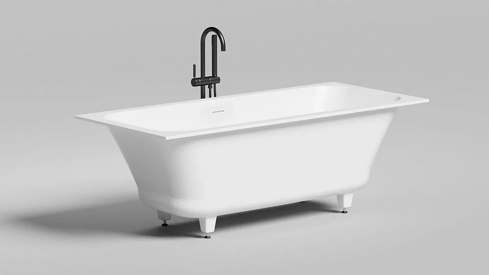 Ванна из искусственного камня Salini Orlanda Axis Kit S-Sense 170x75 см, встраиваемая, матовая белая Sancos — официальный сайт