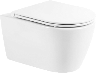Унитаз подвесной BelBagno Marino BB105CHR BB870SC с микролифтом, безободковый, глянцевый белый