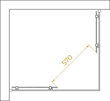 Душевой уголок RGW Passage PA-040B 90х100 см, профиль черный, стекло матовое