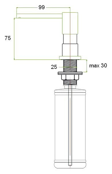 Дозатор для кухонной мойки Zorg ZR-22 бронза