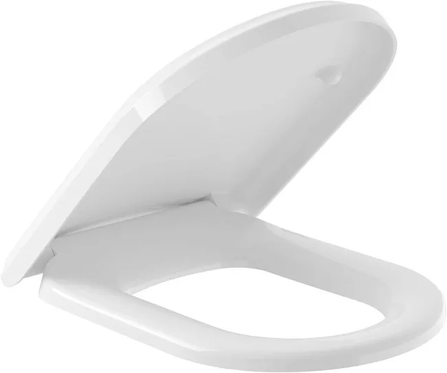Крышка-сиденье Villeroy & Boch Hommage 8809S1R1 альпийский белый, с микролифтом, петли хром Sancos — Оригинал