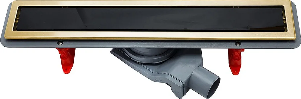 Душевой трап (лоток) Pestan Confluo Premium Gold Black Glass Line Confluo Premium Gold Black Glass L Sancos — официальный сайт