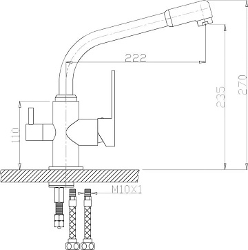 Смеситель для кухни Zorg Clean Water ZR 319 YF-33