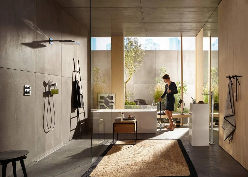 Шланговое подключение Hansgrohe Fixfit Porter 300 26456000, держатель для душа, хром