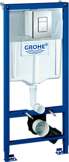 Система инсталляции для унитазов Grohe Rapid SL 38772001, 3 в 1 с кнопкой смыва