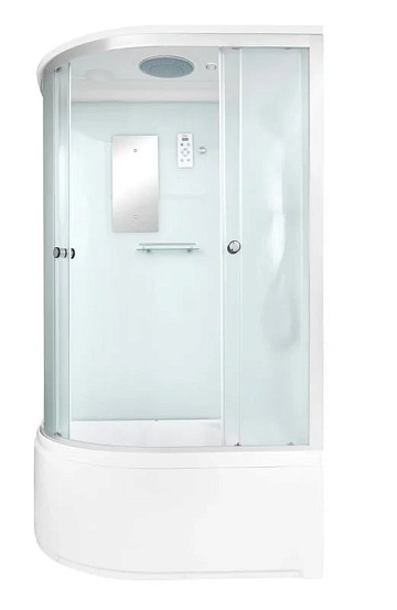 Душевая кабина DTO D120SR с электрикой (120х80х220), высокий поддон (50 см), профиль хром, стекло ма