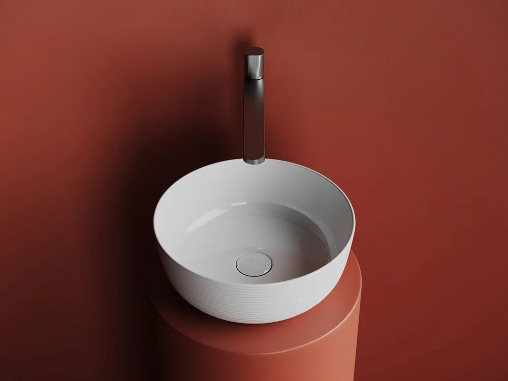 Накладная раковина Ceramicanova Element CN6073 белая глянцевая Sancos — официальный сайт