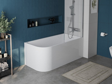 Акриловая ванна BelBagno 150x75 см, правая, BB712-1500-730-R