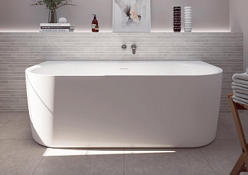 Акриловая ванна Cezares Metauro 180x80 см, METAURO-INT-Wall-180-80-60-W-MATT