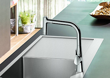 Смеситель для кухни Hansgrohe Metris M71 73800000 хром