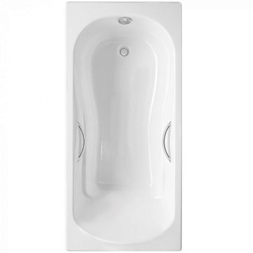 Чугунная ванна Delice Haiti Luxe 180х80 см, с отверстиями для ручек