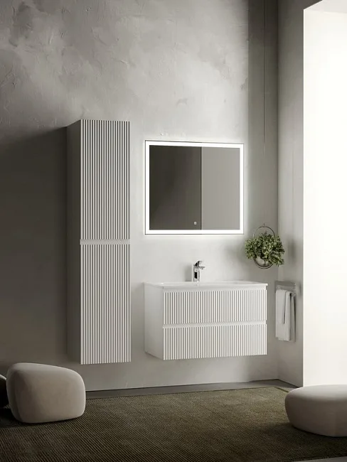 Тумба под раковину Sancos Snob R 80 подвесная Bianco (белый), SNR80W Sancos — Оригинал