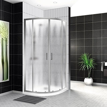 Душевой уголок BelBagno Uno UNO-195-R-2-90-CH-CR стекло рифленое