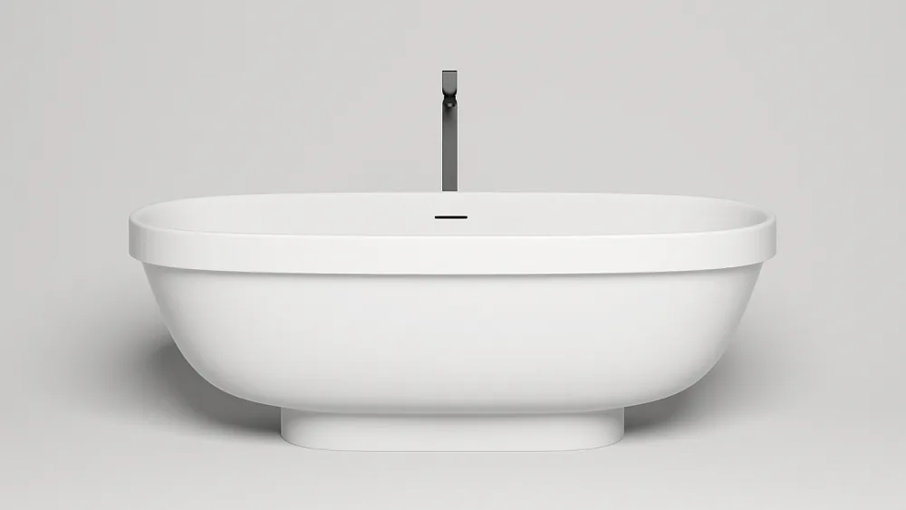 Ванна из искусственного камня Salini Greca S-Stone 180x80 см, отдельностоящая, матовая белая, овальн Sancos — официальный сайт
