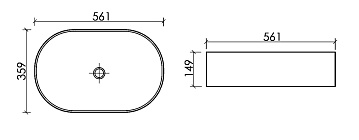 Накладная раковина Ceramicanova Element CN6075 белая глянцевая