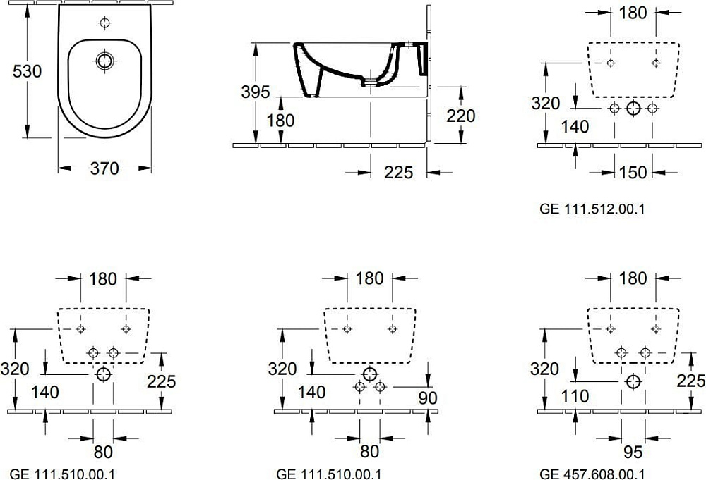 Биде подвесное Villeroy & Boch Avento 54050001 alpin