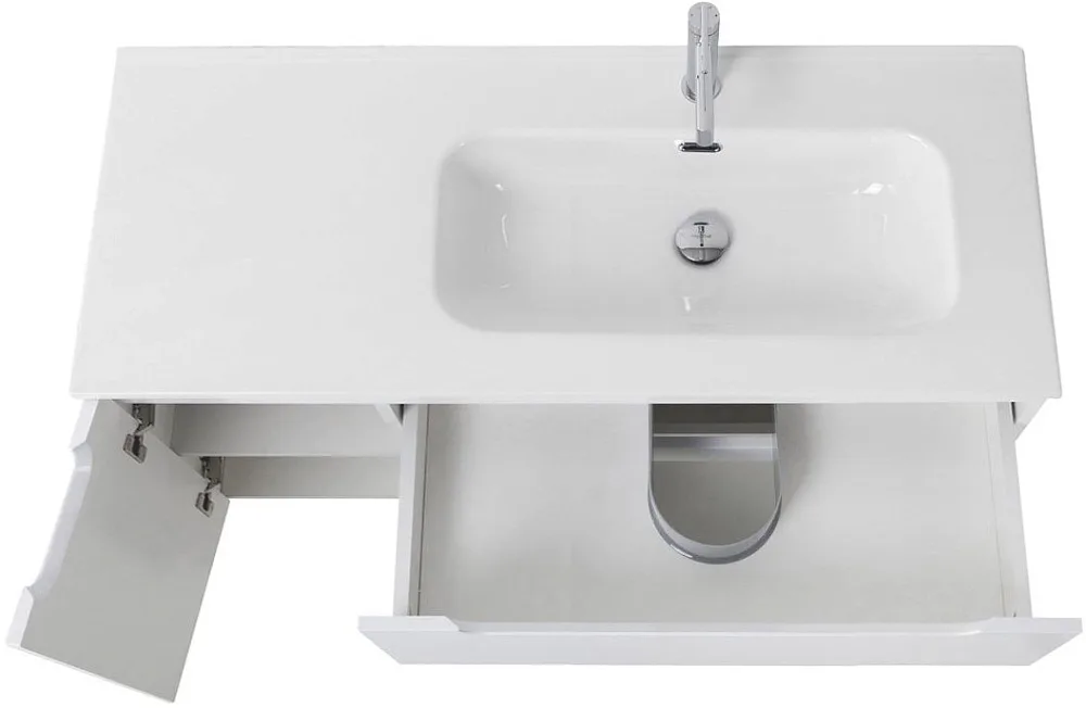 Тумба под раковину без столешницы BelBagno Etna 120 R 2 ящика, дверца, bianco lucido Sancos — официальный сайт