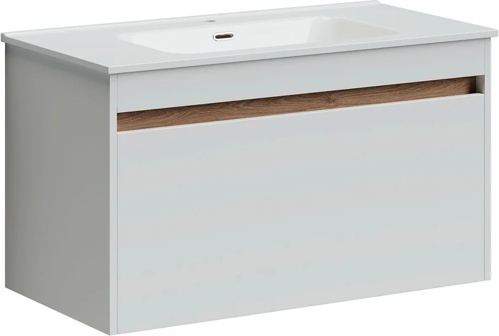 Тумба под раковину Sancos Smart 90 подвесная белый, SM90W Sancos — официальный сайт