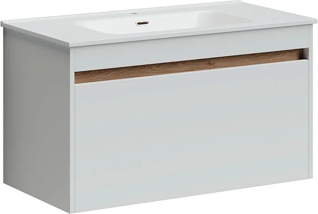 Тумба под раковину Sancos Smart 90 подвесная белый, SM90W Sancos — Оригинал