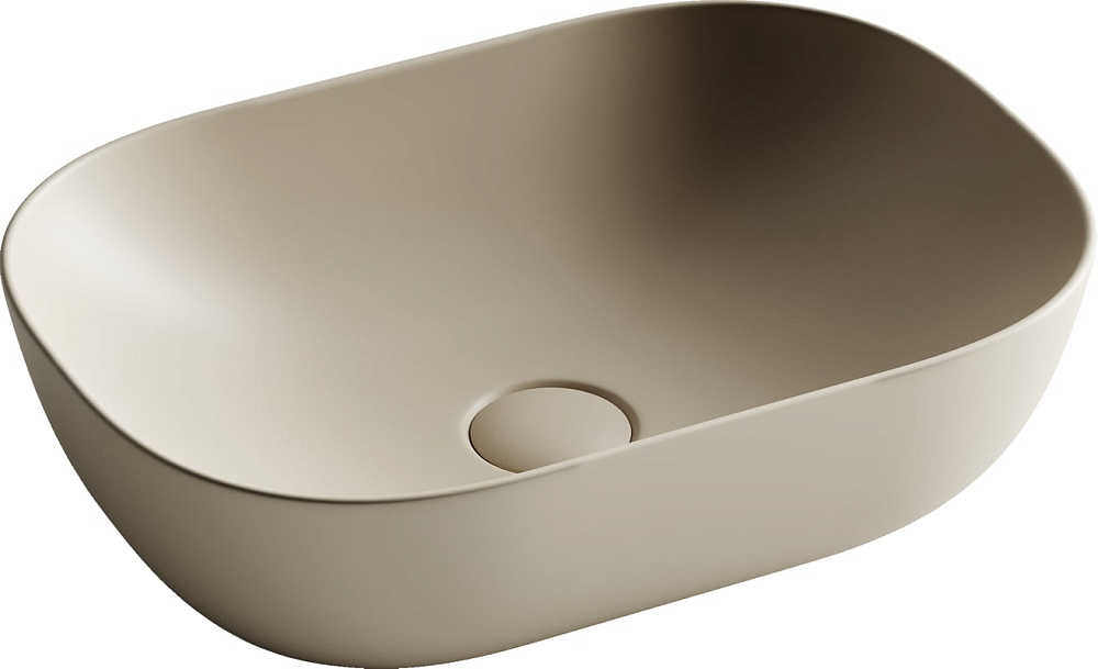 Тумба с раковиной Sancos Marmi 1.0 160 дуб чарльстон, столешница бежевая TT160A2X, раковина CN6009MC