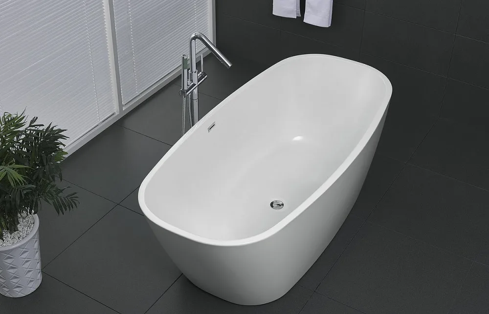 Акриловая ванна BelBagno BB72-1500 150x75 см, отдельностоящая, белая, овальная, с каркасом Sancos — официальный сайт