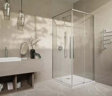 Душевой уголок Vincea Slim-N VSS-4SN8010CLBN 100x80, профиль брашированный никель