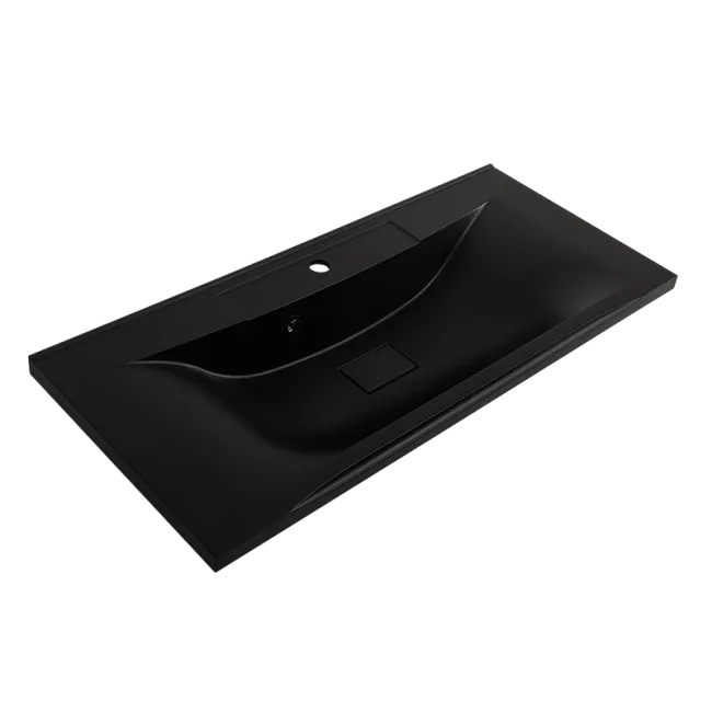 Мебельная раковина BelBagno BB1000/445-LV-ART-PR-NERO черная матовая Sancos — Оригинал