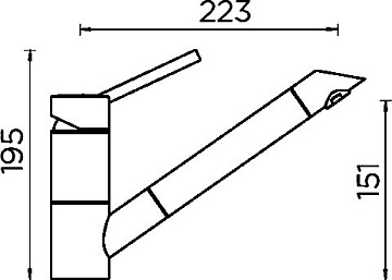 Смеситель для кухни Schock Cristalite SC-200-D выдвижной излив, оранжевый