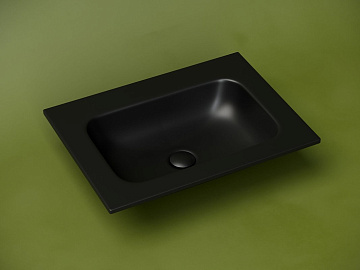 Мебельная раковина Ceramicanova Grace CN7011MBwx, без отверстия под смеситель черная матовая 61 см