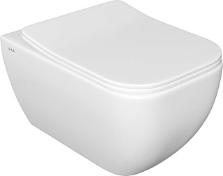 Унитаз подвесной VitrA Shift 7742B003-0075 339 с микролифтом, безободковый, глянцевый белый