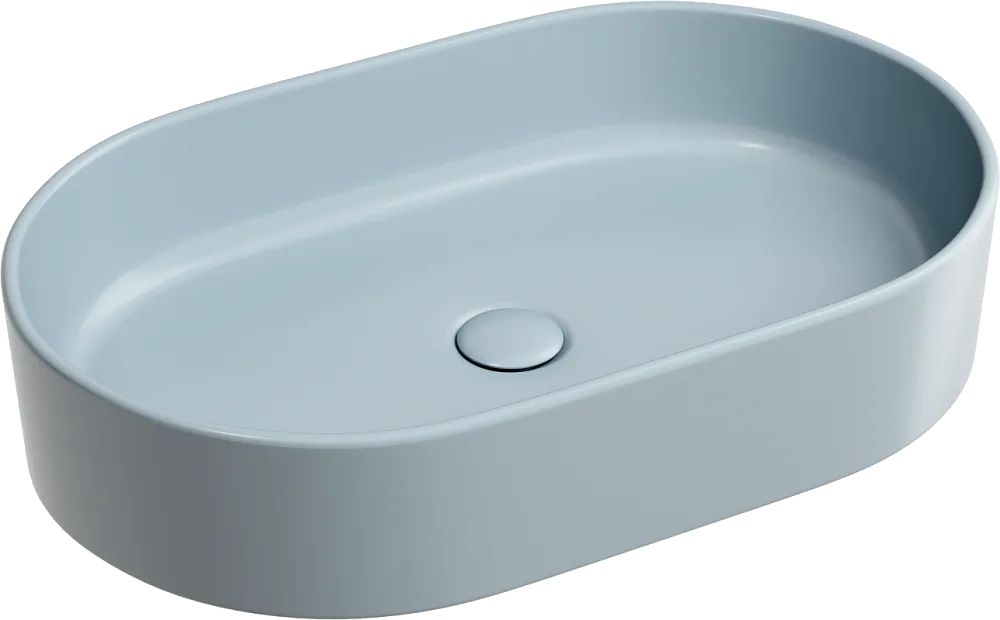 Накладная раковина Ceramicanova Element CN6048MHL серо-голубая матовая Sancos — официальный сайт