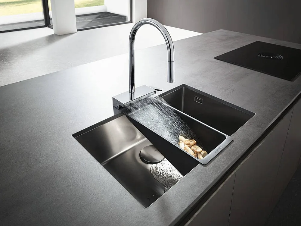 Смеситель для кухни Hansgrohe Aquno Select M81 Aquno Select M81 73831000 хром Sancos — официальный сайт