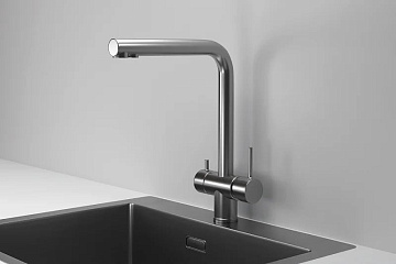 Смеситель для кухни Granula Kitchen Space 7011, сталь сатин