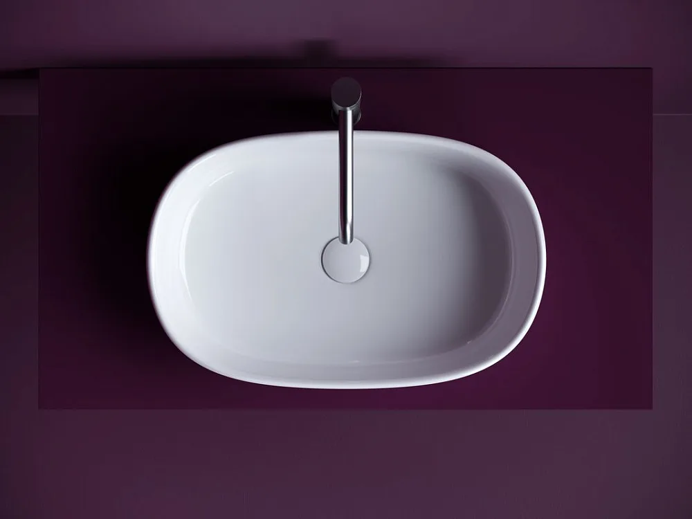 Накладная раковина Ceramicanova Element CN6075 белая глянцевая Sancos — официальный сайт