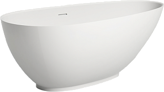 Ванна из искусственного камня Salini Paola 170x85 см, отдельностоящая, матовая белая, овальная, со с