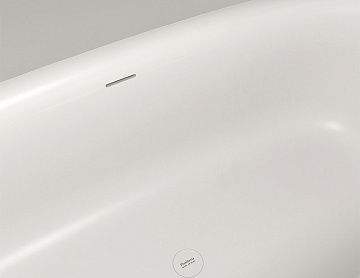 Ванна из искусственного камня Plumberia Selection Seta 170x75 см, отдельностоящая, матовая белая, ов
