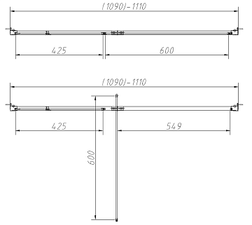 Душевая дверь в нишу Vincea Slim-N VDP-4SN110CL 110x195, профиль хром
