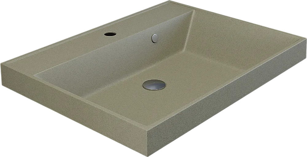 Мебельная раковина Uperwood Classic Quartz 291030013 60 см, матовая бежевая, десерт Sancos — официальный сайт