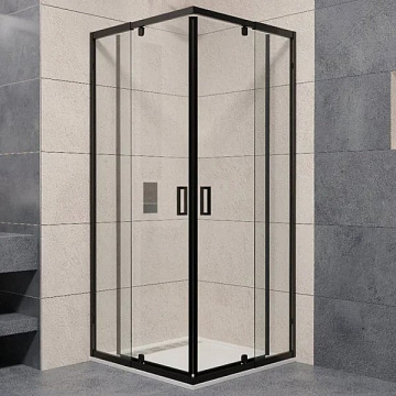 Душевой уголок RGW Passage PA-038B 80x80 см, профиль черный, стекло прозрачное
