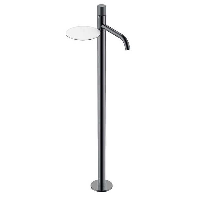Напольный смеситель для раковины Boheme Stick 120-SGM.4 shine gun metal spirale