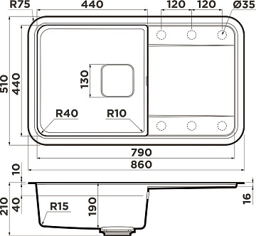 Мойка кухонная Omoikiri Tasogare 86 leningrad grey
