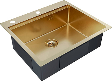 Мойка кухонная Paulmark Kroner-Pro PM705951-BG брашированное золото