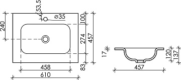 Мебельная раковина Ceramicanova Grace CN7011 60