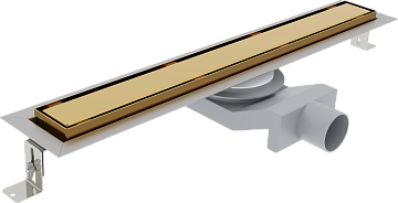 Душевой трап (лоток) Plumberia Selection PST In-Tile 60 см, золото 24К