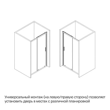 Душевая дверь в нишу AM.PM Gem Solo W90G-110-1-195MM 110 см