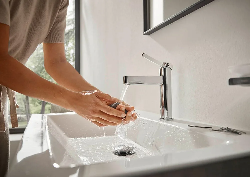 Смеситель для раковины Hansgrohe Finoris 110 76023000 хром Sancos — официальный сайт