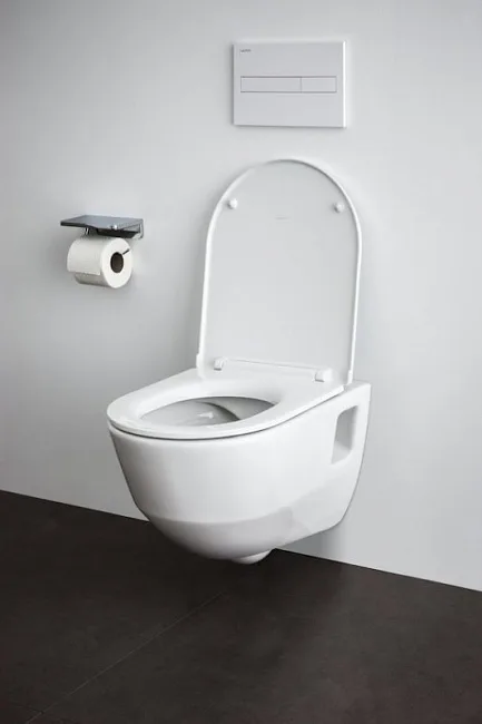 Крышка-сиденье Laufen Pro 8.9896.6.000.000.1 с микролифтом, петли хром Sancos — Оригинал
